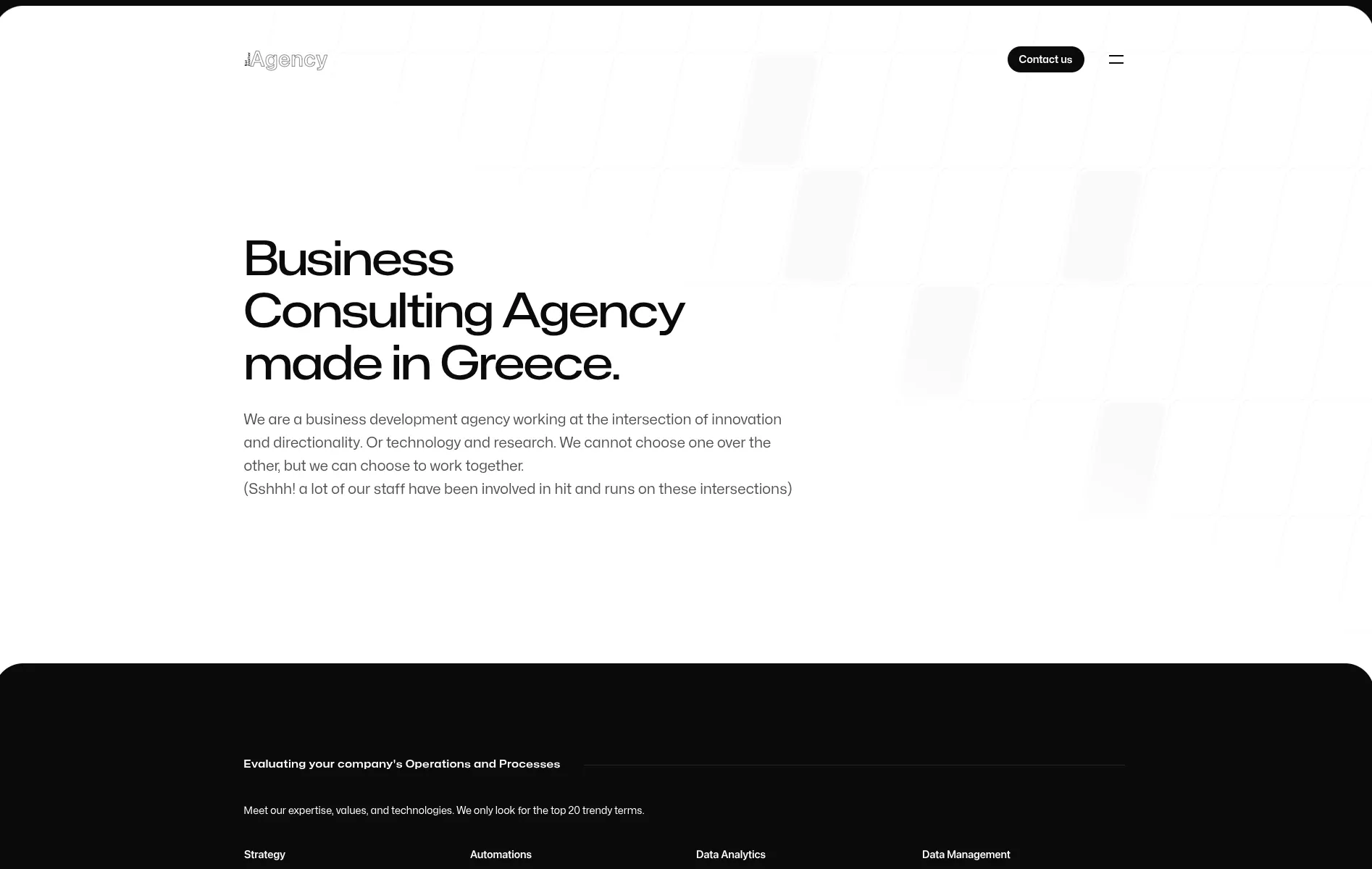 Screenshot of the agency.notanother.gr homepage