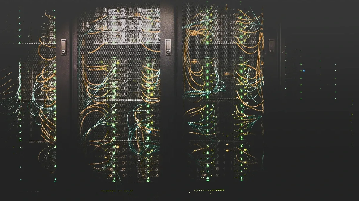 Data center server rack with cabling